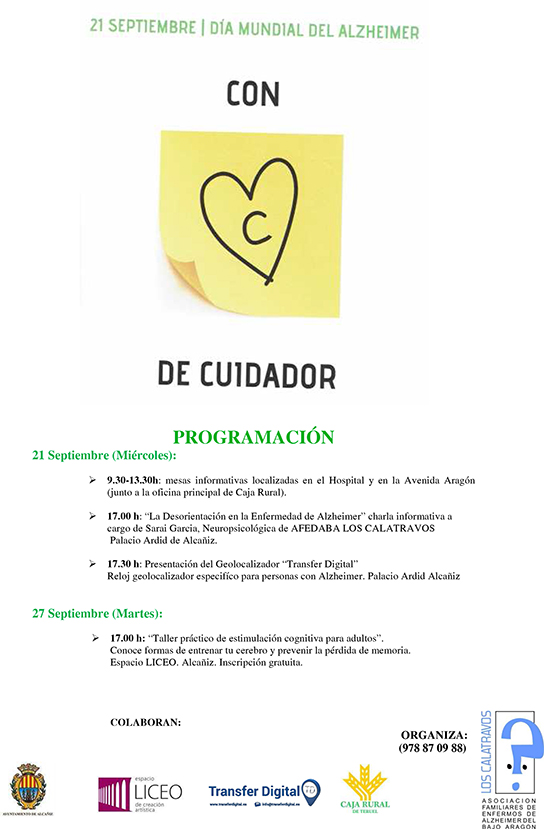 Actos del día del Alzheimer en la provincia de Teruel Actos del día del Alzheimer en la provincia de Teruel
